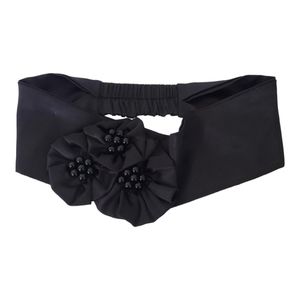 Black Flower Headband